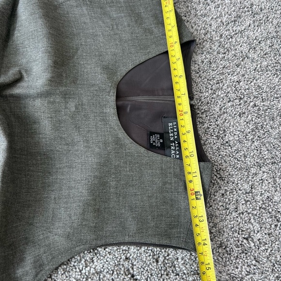 Linda Allard Ellen Tracy Linen Sleeveless Grey Shift Dress Size 8 Made In Korea - Picture 5 of 8